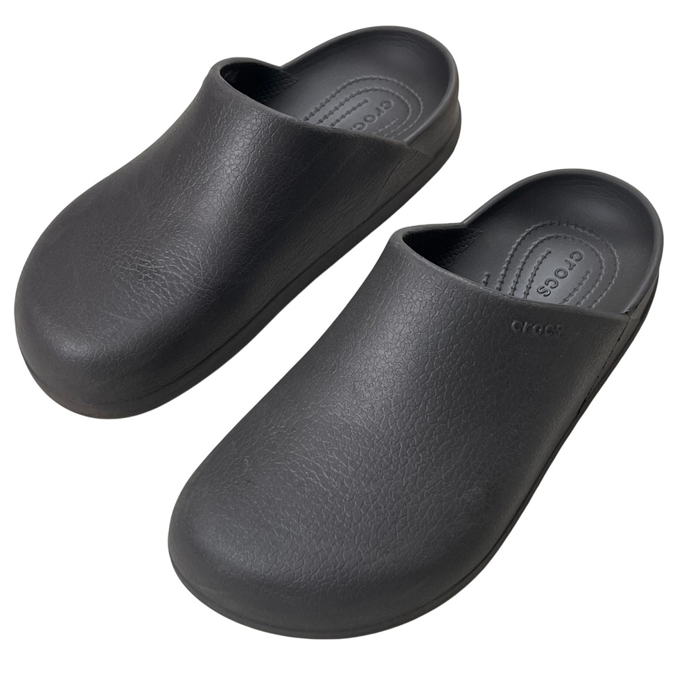 Crocs Dylan Clog Unisex W9 M7 Espresso Brown Textured Slip On Mules